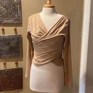 Anthropologie Endless Rose Tan Top Size Medium